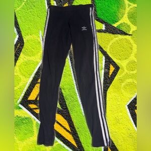 Black/White Adidas 3-Striped Leggings